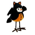 thumbnail image 2 of Halloween Bird Fall Decor, Spooky Plush Bird Decoration Standing Bird Figurine Tabletop Tiered Tray Decor Home Rustic Farmhouse Gifts, 2 of 6