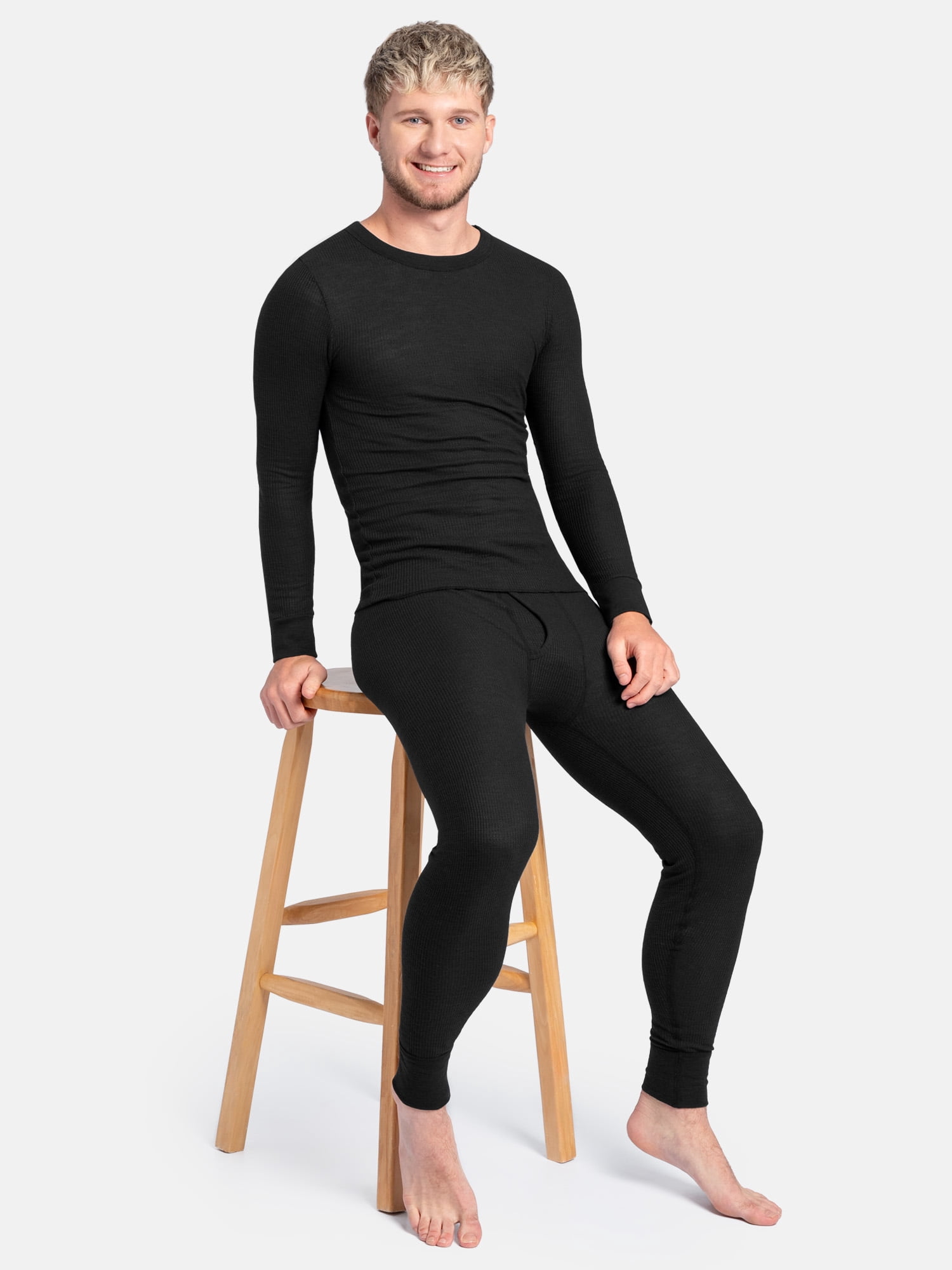 Fruit of the Loom Men's Slub Waffle Thermal Underwear Bottom, Sizes S-5XL
