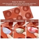 thumbnail image 4 of Paquete de 2 moldes grandes para bombas de chocolate, molde de silicona semiesférico de 6 orificios, molde para cubitos de hielo, molde antiadherente para helados, utilizado para chocolate, dulces, pasteles, gelatina, mousse, cubitos de hielo, rojo ladrillo Sailing  Electrónica, 4 of 5