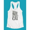 thumbnail image 3 of Love My Cat  Tank Women -Image by Shutterstock, Female Medium, 3 of 4