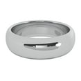 thumbnail image 3 of 7 mm 14K White Gold Wedding Band Plain Low Dome Style High Polished Band Ring, 3 of 3