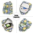 thumbnail image 5 of FORMRS Mini Backpack Purse for Women Travel Daypack Casual Shoulder Bag, Blue Plaid Lemon, 5 of 7