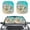Beach Starfish Seashell, variant on Xoenoiee Leopard Forest Camo Print Sun Shade for Car Windshield, Foldable Auto Sun Shield Sun Heat and UV Protection Automotive Interior Sun Protection, Pack of 2