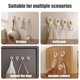 thumbnail image 5 of Ganchos de pared adhesivos resistentes | Sin perforaciones, resistentes a los daños | Ganchos de alta resistencia para baño, cocina y dormitorio | Blanco, gris y beige (paquete de 4), 5 of 6