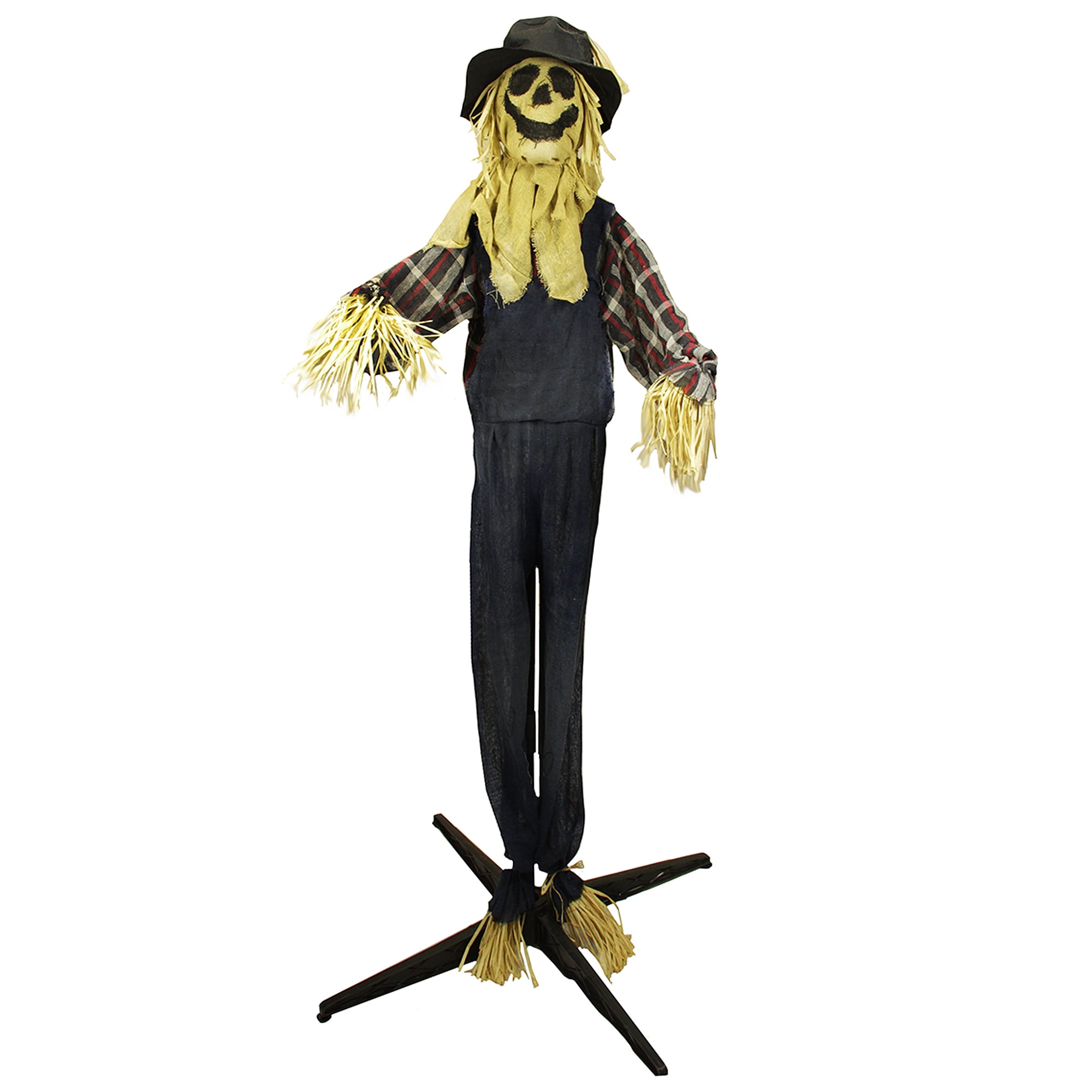 5.5' Battery Operated Lighted LED Animated Scarecrow Halloween
