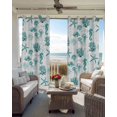 thumbnail image 4 of Turquoise Coastal Blackout Curtains, Light Blocking Print Window Curtains, Nautical Starfish Jellyfish Rudder Thermal Insulated Window Drapes for Living Room Kitchen Cafe 2 Panels, 104"W x 52"L, 4 of 9