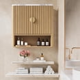 thumbnail image 6 of Bathroom Cabinet Wall Mount with Adjustable Shelf, Modern Medicine Cabinet with 2 Doors, Small Wall Mounted Storage Organizer, Over Toilet Storage for Bathroom (Natural Oak, 23 "), 6 of 14