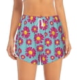 thumbnail image 2 of Picia Daisies Flowers Pattern Women's 2 in 1 Athletic Running Shorts High Waisted Workout Casual Gym Sweat Shorts with Comfy Liner Zipper Pockets-X-Large, 2 of 9
