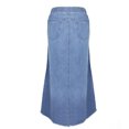thumbnail image 4 of Ashirexll Jean Skirt, Long Flowy Skirts for Women, Fashion Cowboy Comfortable Stretch Plus Size Skirt with Buttons Light Blue L, 4 of 7
