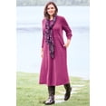 thumbnail image 5 of Woman Within Plus Size Petite Thermal Knit A-Line Dress, 5 of 6