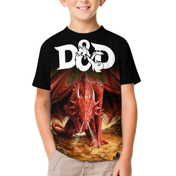Kids Short Sleeve T Shirt DND Dungeons And Dragons Tshirts Cartoon Tee Shirt for Youth Boys Girls