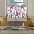 thumbnail image 5 of Eiffel Tower Kitchen Curtains 2 Panels UV Protected Tier Curtains, Half Window Curtains Kitchen Tiers for Guest Room Bathroom Sink Laundry Room Basement,24 x 27 Inch, 5 of 7