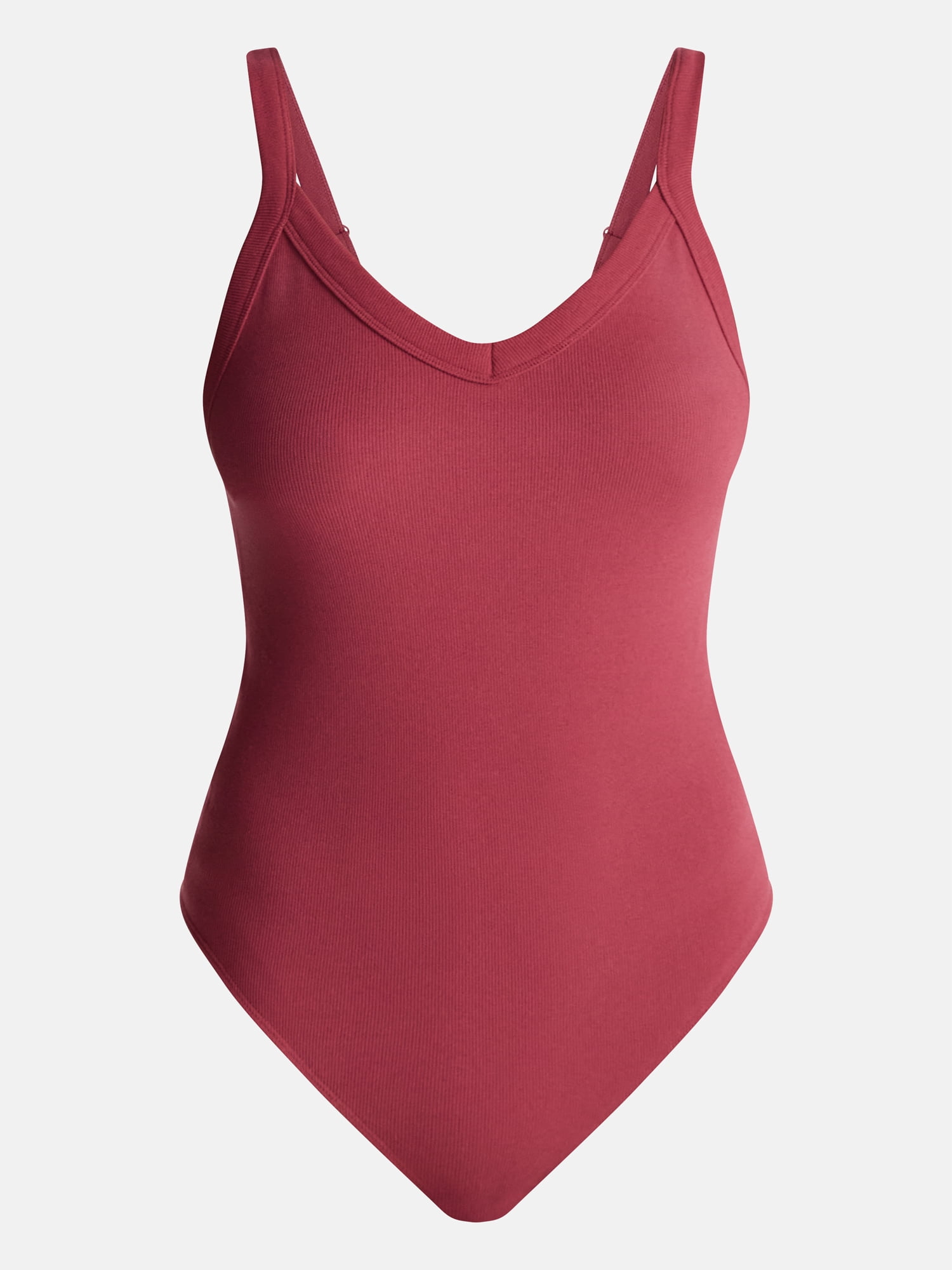 No Boundaries Seamless V Neck Bodysuit, Women's XXS-XXL
