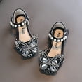 thumbnail image 5 of Otqutp Girls Performance Dance Sandals Shiny Rhinestone Butterfly Dress Shoes for Kids Wedding Birthday Party School, 5 of 6