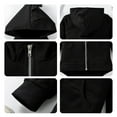 thumbnail image 5 of LFEOOST Spring Fall Spikes Hoodie Sweatshirt Jacket Outfit Zipper Outerwear Clothes for 1-6 Years Baby Toddler Little Boys Girls Black 5Y, 5 of 5