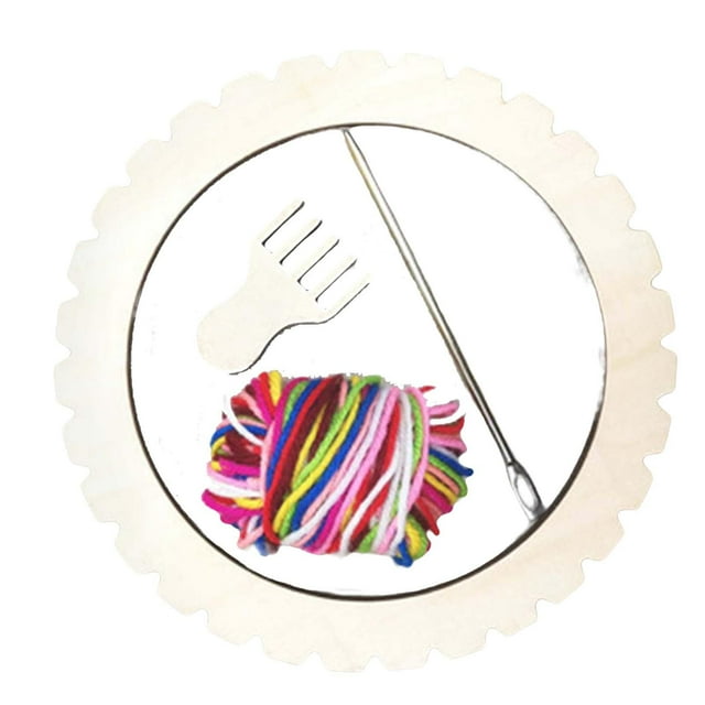 de telar de madera, tejido artesanal, paquete de Material tejido a mano, patrón hecho a mano DIY, de elaboración de tablero tejido para niños Ronda M BLESIY Mini telar