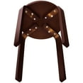 thumbnail image 3 of Topbuy 4PCS Stacking Bentwood Stool Round Dining Chair Backless Bar Stool Dark Coffee, 3 of 11
