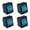 Blue, variant on Pack Of 4 Rockers Switches With LED Indicators Light Accessory for Easy Operations In Various Electrical Circuits