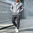 thumbnail image 3 of Aofany Men's Tracksuit 2 Pieces Set Full Zip Hoodie Sweatsuits Casual Long Sleeve Jackets and Drawstring Sweatpants Athletic Jogging Suits Sports Outfits, 3 of 7