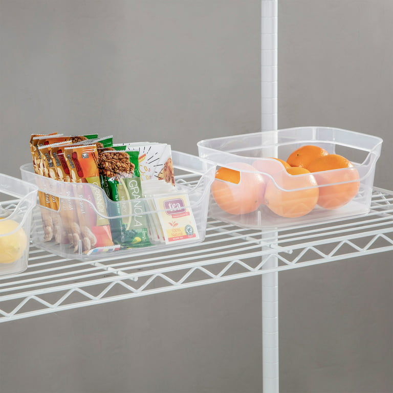 Sterilite 9.5 x 6.5 x 4 inch Clear Open Storage Bin with Carry Handles (48 Pack)