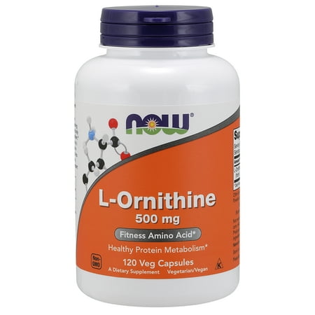NOW Supplements, L-Ornithine 500 mg, 120 Veg