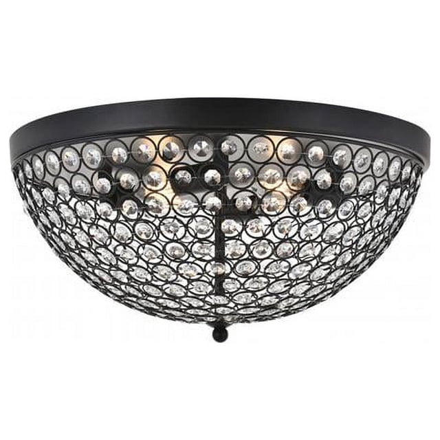 Living District LD5012F18MB Taye 4 Light Matte Black Flush Mount