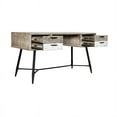 thumbnail image 4 of Bridges 4 Drawer Desk in Two Tone Acacia Wood, 4 of 7