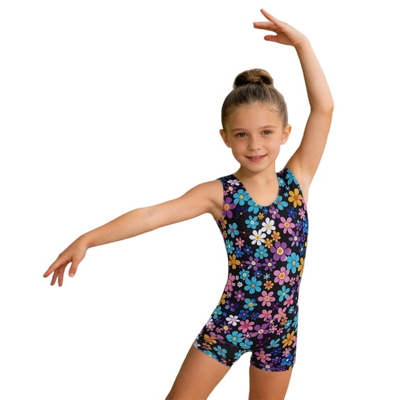 Weebloom Girls Gymnastics Leotard Athletic Romper Jumpsuit Stretch Playwear Outfit For Toddler And Kids Comfortable Outfit 3-4 Years