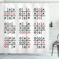 thumbnail image 1 of Ambesonne Xo Shower Curtain, Activity Game Set Art, 69"Wx84"L, Black White and Red, 1 of 3