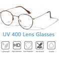 thumbnail image 4 of aisswzber Petites Lunettes Rondes Rondes Classiques Unisexes Légères Sans Ordonnance Lunettes Lentille Transparente Lunettes pour Femmes Hommes, 4 of 7