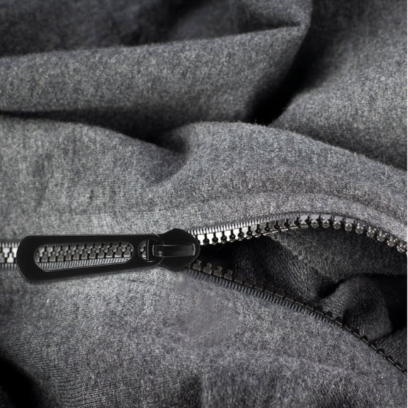 WHAMVOX 40pcs Metal Zipper Heavy Duty Zipper Replacement Aluminum Alloy Black