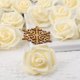 thumbnail image 2 of Cabezas de flores de rosas artificiales de 3 cm para decoración de bodas (blanco lechoso) oso de fresa  Electrónica, 2 of 5