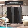 thumbnail image 3 of Red Lantern 6 ft. Tall Woven Fiber Outdoor All Weather Room Divider - 4 Panel - Black, 3 of 8