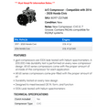 thumbnail image 2 of A/C Compressor - Compatible with 2016 - 2020 Honda Civic 2017 2018 2019, 2 of 2