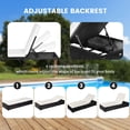 thumbnail image 4 of SEGMART Outdoor Rattan Wicker Lounge Chair, 5 Adjustable Reclining Backrest Lounger Chair, Modern Rattan Chaise Chair with Cushion, Fits for Pool, Yard, Deck, 4 of 8