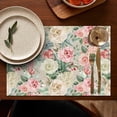 thumbnail image 5 of Pioneer Flower Floral Print Pattern Summer Placemats Table Placemats Set Of 4-Linen Kitchen Washable Placemats Table Mats 12x18 Inch Non-Slip Heat Resistant, 5 of 6