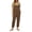Brown, variant on Overalls for Women Lounge Sleeveless Adjustable Button Strap Tapered Rompers Casual Loose Vintage Jumpsuits with Pockets