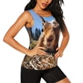 thumbnail image 2 of Balery Close-Up Curious Squirrel Camiseta sin mangas estampada ligera para mujer, tops de entrenamiento sin mangas, camisetas de yoga transpirables de secado rápido.-Large, 2 of 7