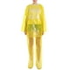 thumbnail image 1 of 3 juegos de impermeables desechables de dos piezas para adultos, poncho impermeable con capucha y resistente al viento, de plástico unisex, para deportes, senderismo y ciclismo (amarillo)., 1 of 7