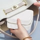 thumbnail image 5 of Joyero de viaje de terciopelo blanco - Pequeño joyero para mujer, estuche de viaje para joyas - Organizador de pendientes con espejo, 5 of 5