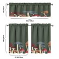 thumbnail image 6 of Mushroom (55) Kitchen Curtain Valance 3 Piece Home Curtains and Valance Set Curtain Sink Window Decor Window Treatment Tier 27.5x36 Length, 6 of 6