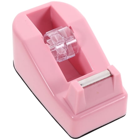 Uonlytech Portable Pink Tape Dispenser for Home Office with Acute Blade and Sturdy Design