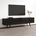 thumbnail image 2 of Net 03 TV Stand for TVs up to 80", Mid-Century Modern High Gloss 71" Entertainment Center, TV Media Console with Storage Cabinets, 2 of 5
