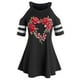 thumbnail image 1 of Tamaño más Cold Shoulder impresión floral camiseta Rosegal Camisetas tallas grandes, 1 of 5