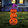 thumbnail image 2 of Blow-Up Pumpkin Stack Yard Inflatable, Orange and Purple, 3.5', Halloween by Way To Celebrate, 2 of 6