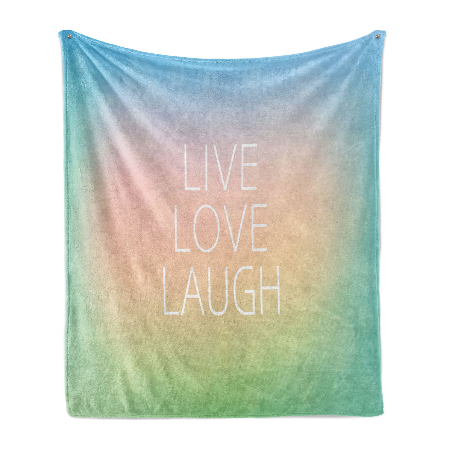 Inspirational Slogan for Boosting The Motivation of People in Monochrome Black White Ambesonne Live Laugh Love Soft Flannel Fleece Throw Blanket 60 x 80 Cozy Plush for Indoor and Outdoor Use