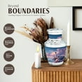 thumbnail image 3 of JAGASY Lighthouse Small Urn for Sister - Blue Urn for Ashes Adult Male - Ocean Pink Clouds Birds Decorative Urns for Human Ashes Keepsake - Flowers Cremation Urns for Brother - (3 Inch), 3 of 7