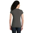 thumbnail image 4 of Gildan Softstyle Women’s T-Shirt, Short Sleeve Crew Neck Semi Fitted Cotton Tee, Charcoal, M, 4 of 5