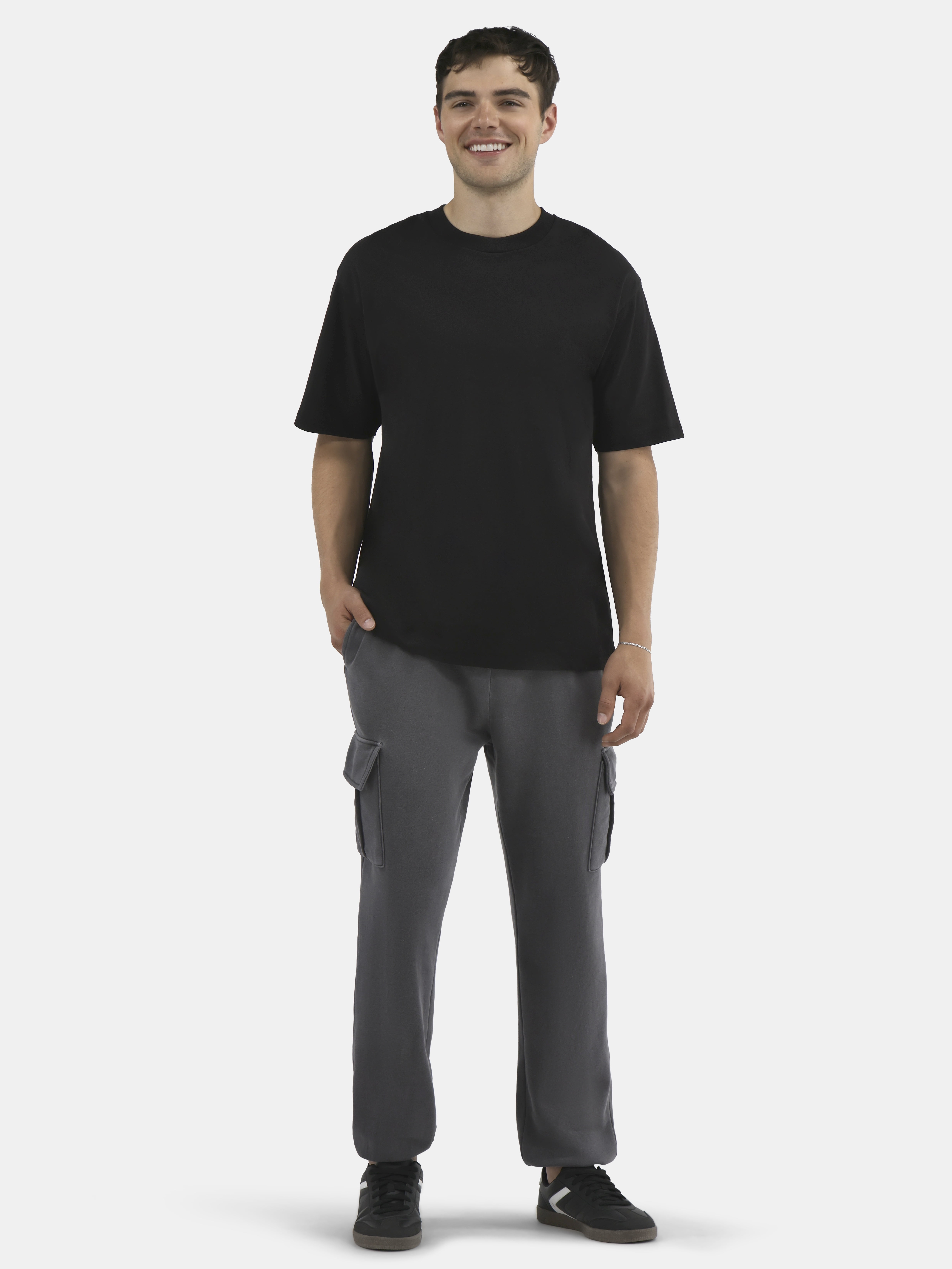 No Boundaries All Gender Cotton Oversize Tee with Short Sleeves, Men's and Big Men's