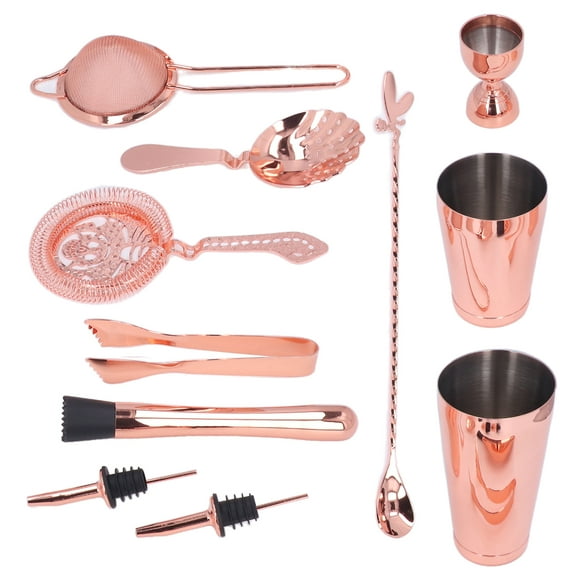 11PCS Stainless Steel Cocktail Shaker Set, Fun And Visual Bartending Tools, Multipurpose Bar Utensils For Daily Mixing, Widely In Bars And Gatherings, Provides Basic Bar